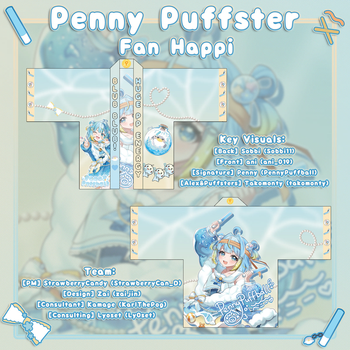 Penny Puffball Fan Happi