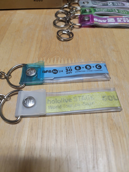 Tower Records Silver Tape Keychain / Wristband Keychain