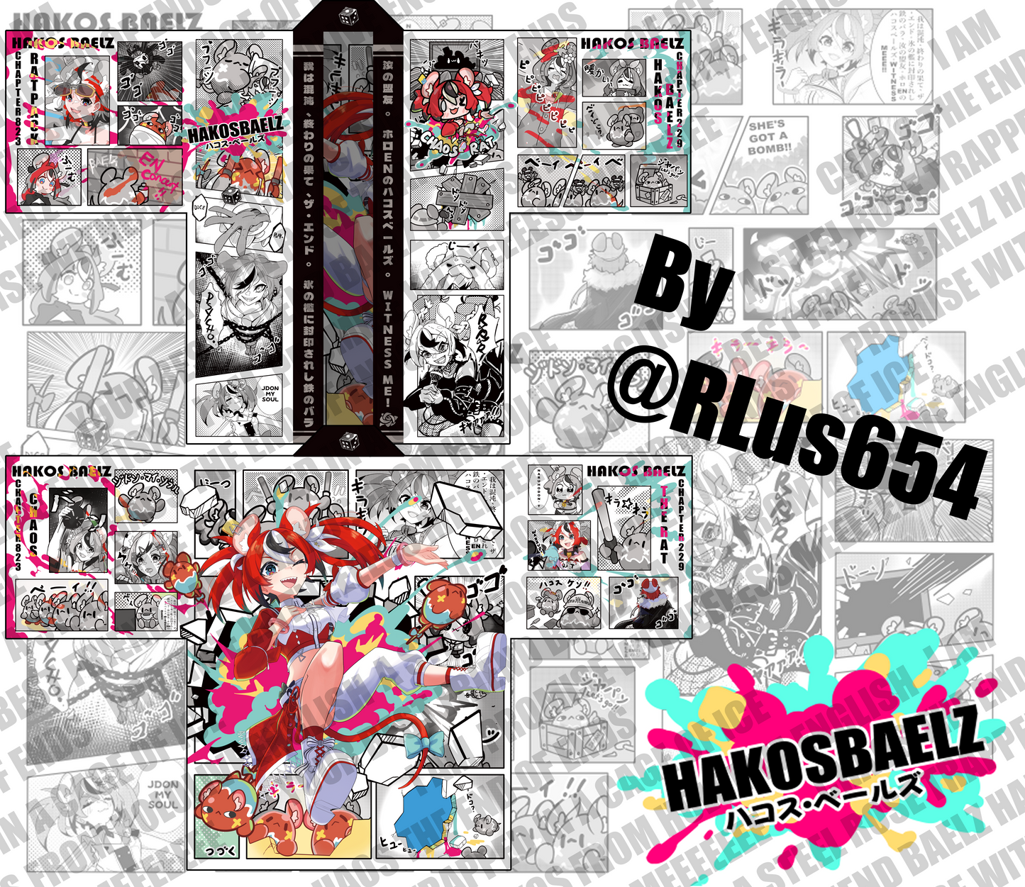 Hakos Baelz Fan Happi (Manga ver.) 2026 BLACK AND WHITE VERSION v2