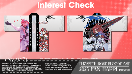 [Preorder] Unofficial Elizabeth Rose Bloodflame Fan Happi RERUN